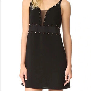Cinq a sept black studded Carina mini dress